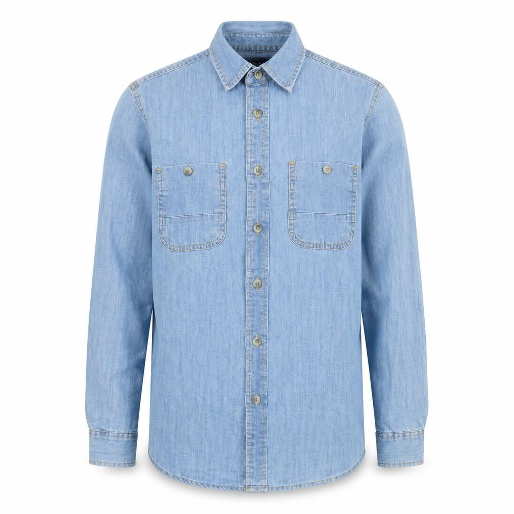 Mens UK Size S Topman Blue  Button-Up Long Sleeve Casual Shirt