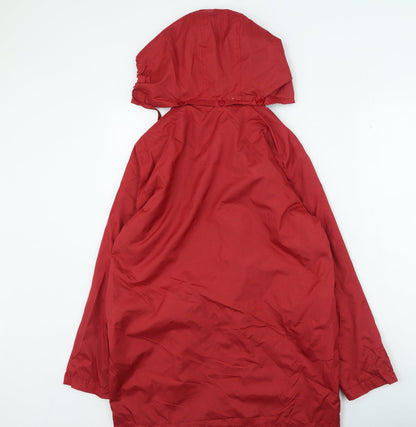 Mens UK Size S Preworn Red Rain Coat