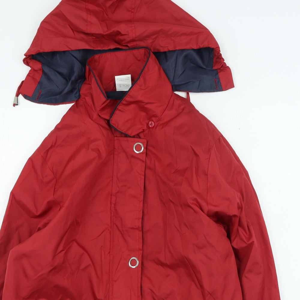 Mens UK Size S Preworn Red Rain Coat