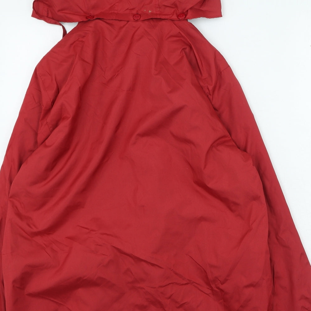 Mens UK Size S Preworn Red Rain Coat