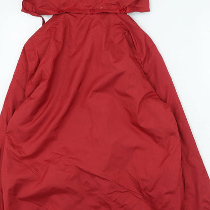 Mens UK Size S Preworn Red Rain Coat