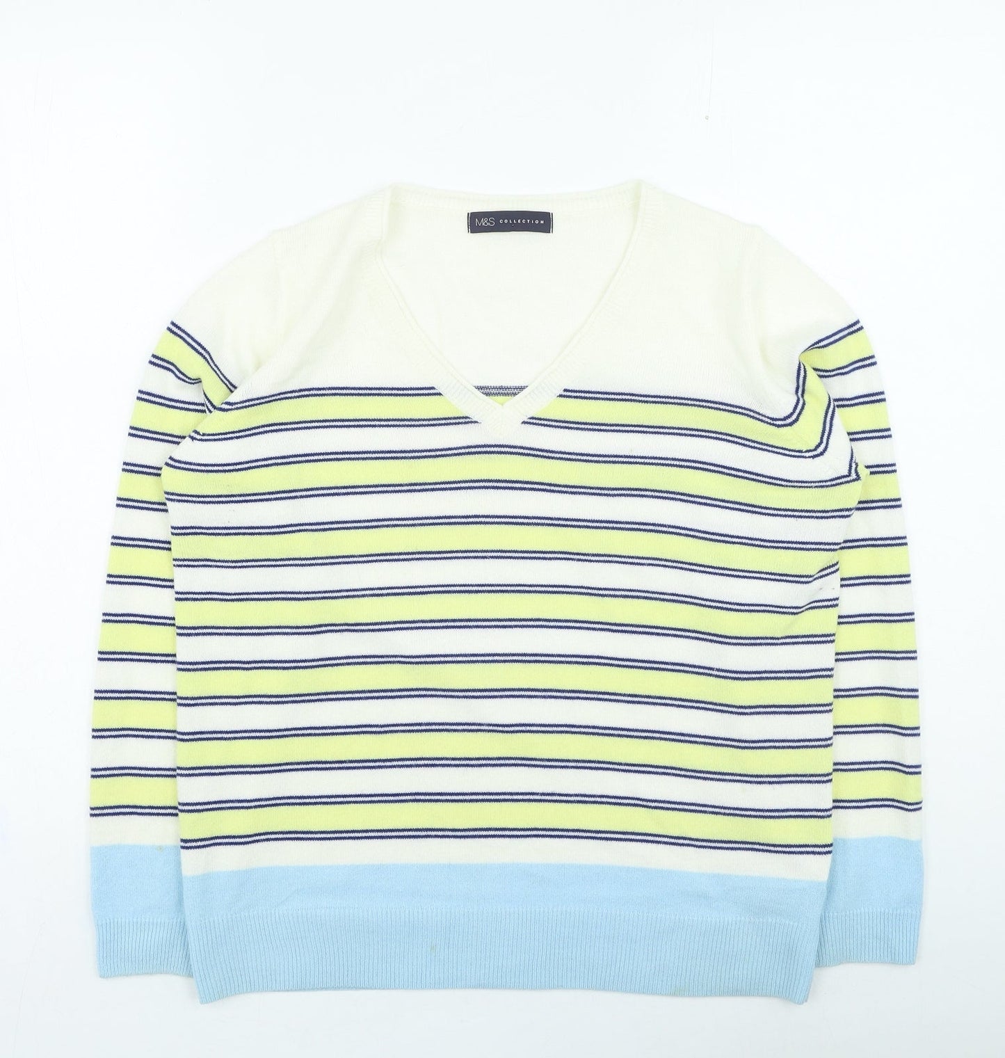 Womens UK Size 14 Marks and Spencer Yellow Pullover Jumper