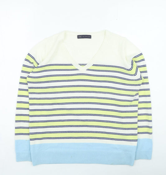 Womens UK Size 14 Marks and Spencer Yellow Pullover Jumper
