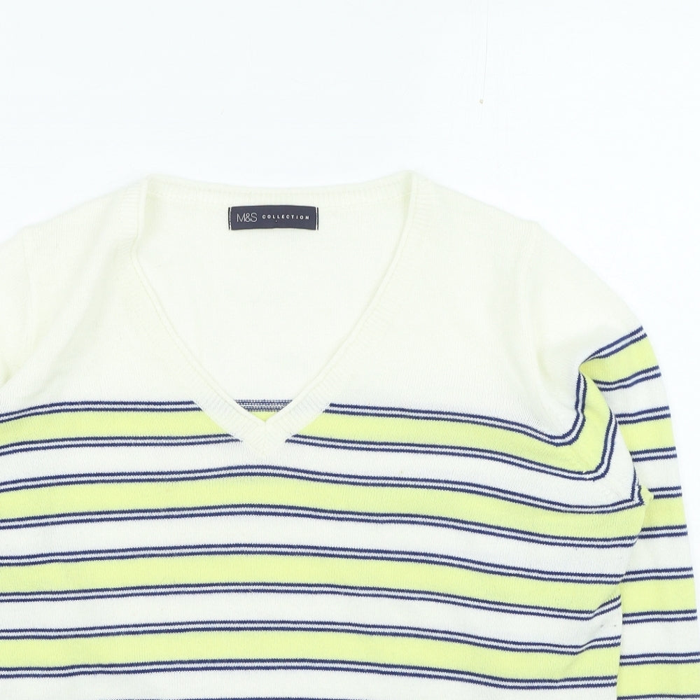 Womens UK Size 14 Marks and Spencer Yellow Pullover Jumper