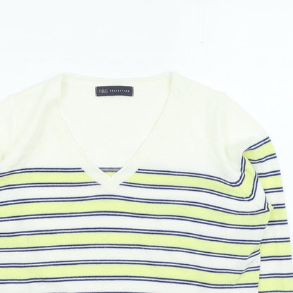 Womens UK Size 14 Marks and Spencer Yellow Pullover Jumper