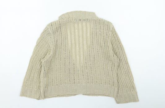 Womens UK Size 14 Evie Gold Cardigan Jumper