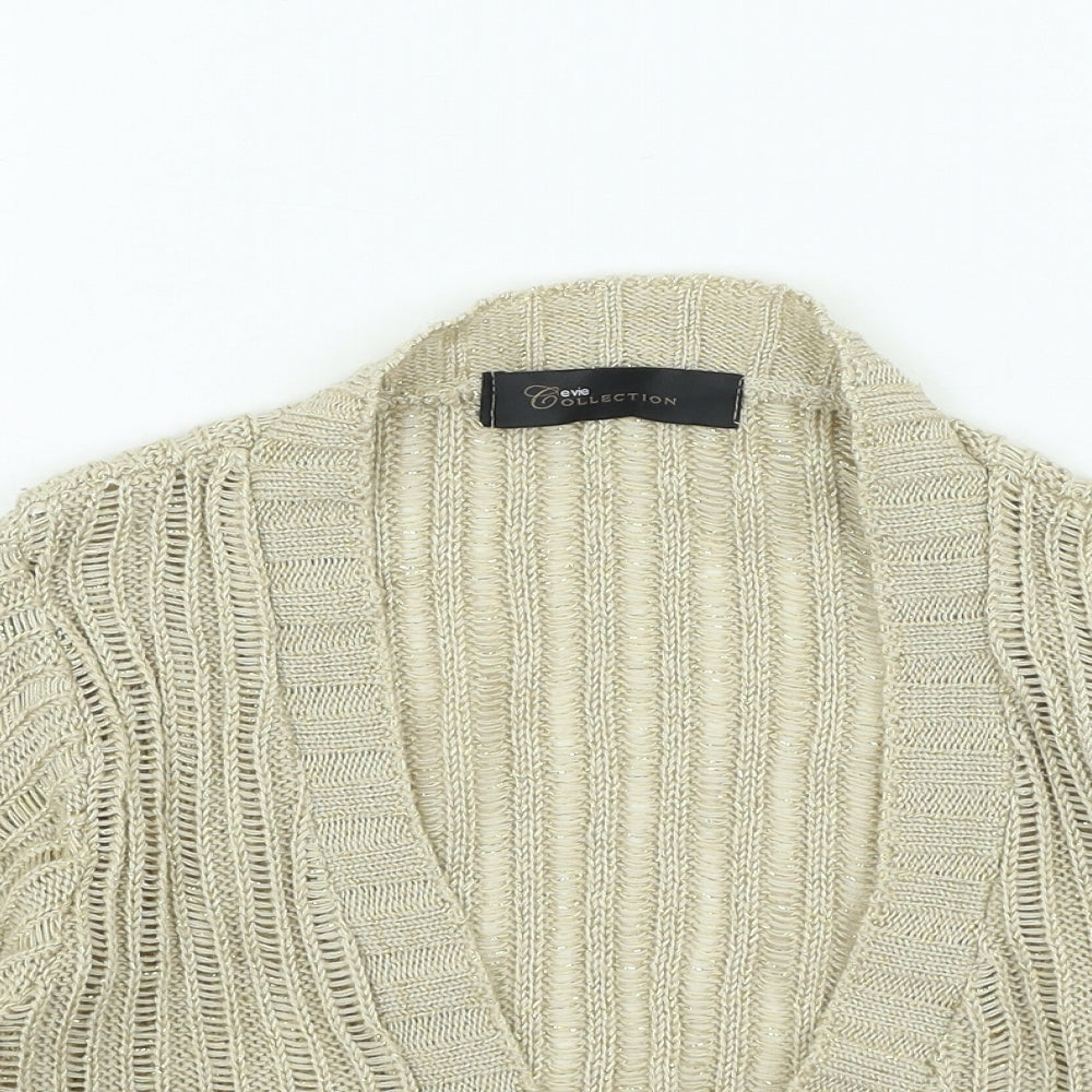 Womens UK Size 14 Evie Gold Cardigan Jumper
