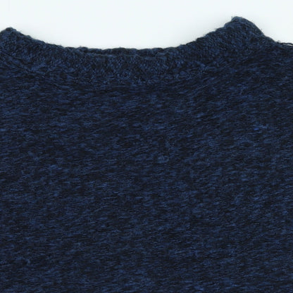 Primark Womens Blue High Neck Acrylic Pullover Jumper Size 14