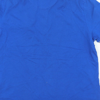 Burton Mens Blue Check Cotton Polo Size M Collared