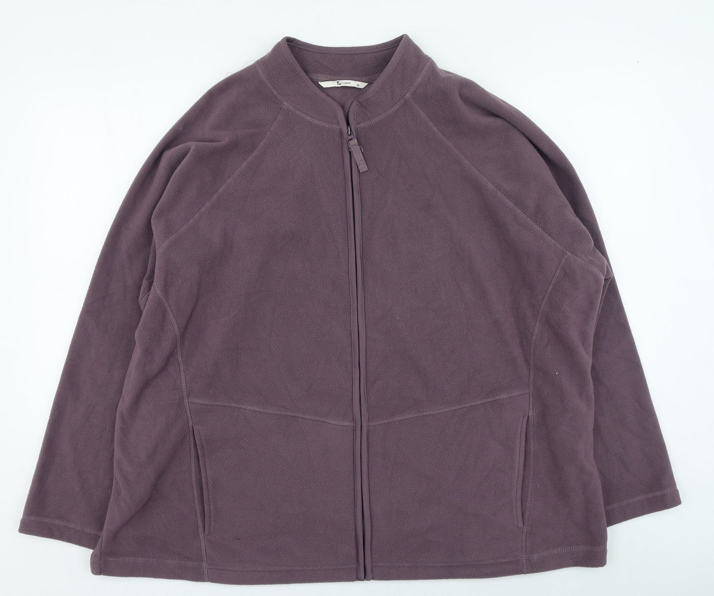Womens UK Size S TU Purple Full Zip Jumper
