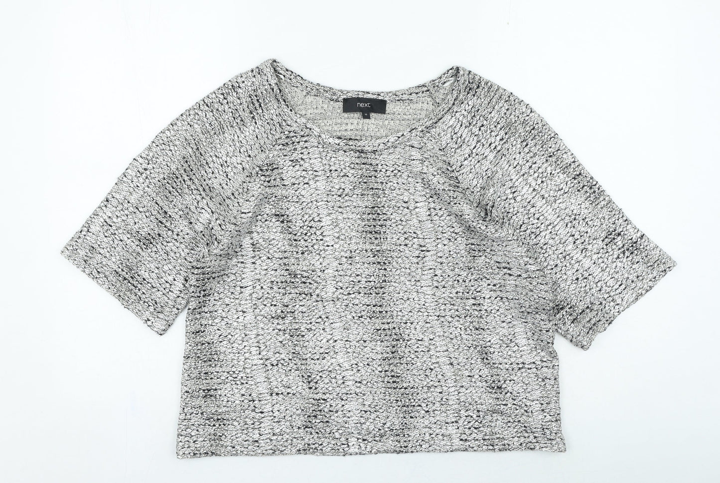 Womens UK Size 10 NEXT Silver Pullover Jumper