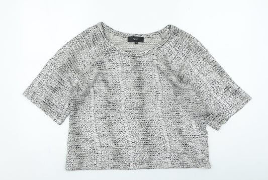 Womens UK Size 10 NEXT Silver Pullover Jumper