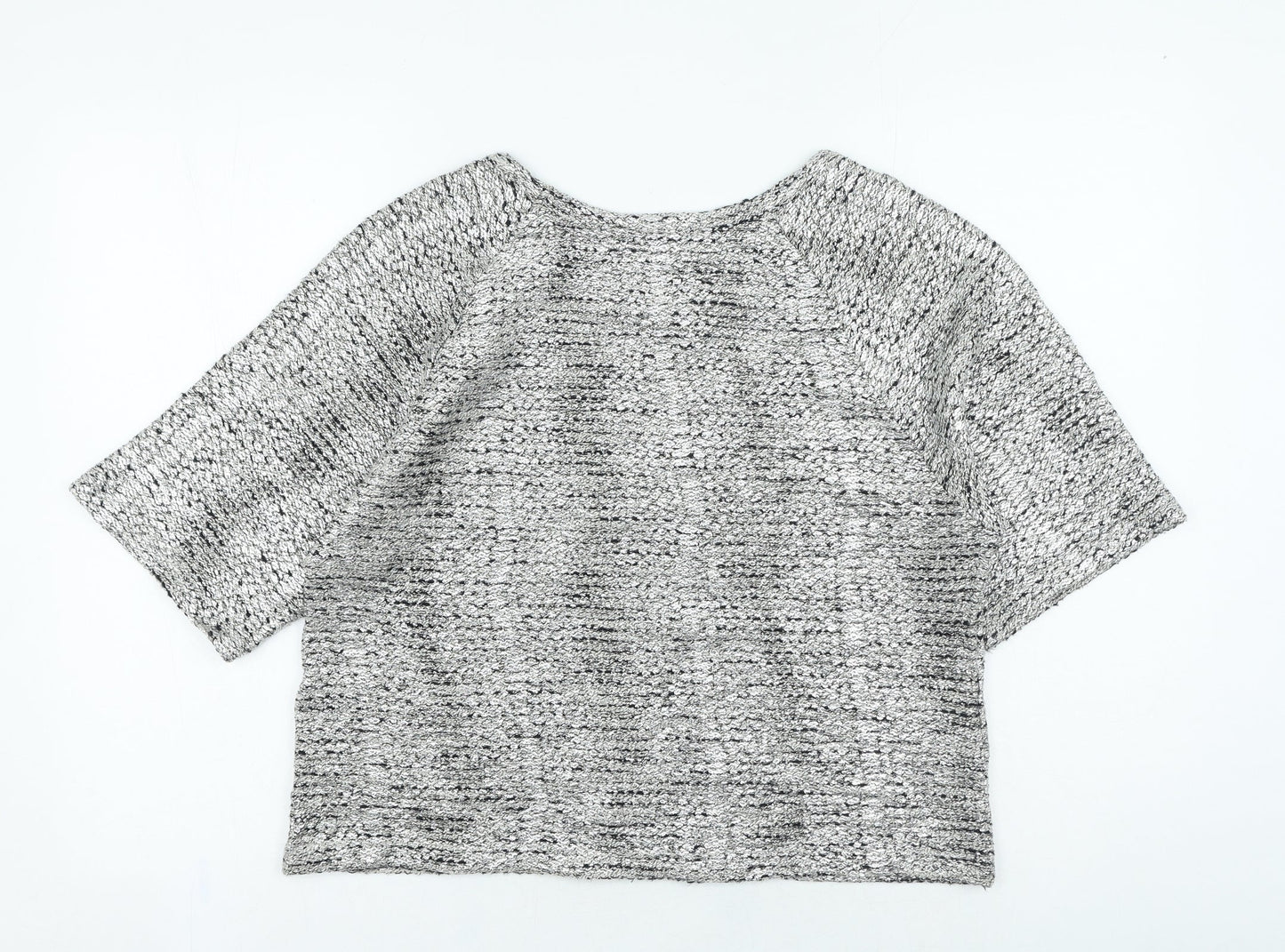 Womens UK Size 10 NEXT Silver Pullover Jumper