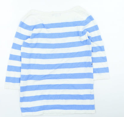 Womens UK Size 8 Papaya Blue Pullover Jumper