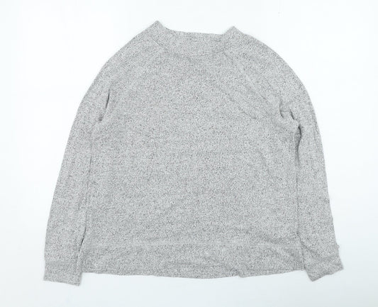 F&F Womens Grey Round Neck Viscose Pullover Jumper Size 12