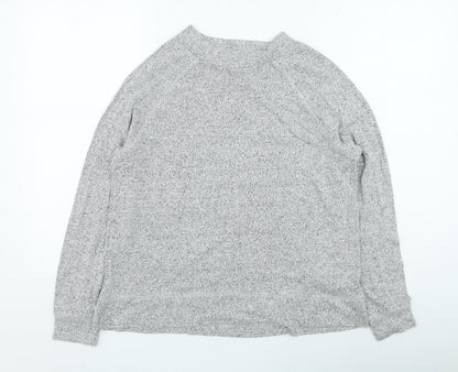 F&F Womens Grey Round Neck Viscose Pullover Jumper Size 12