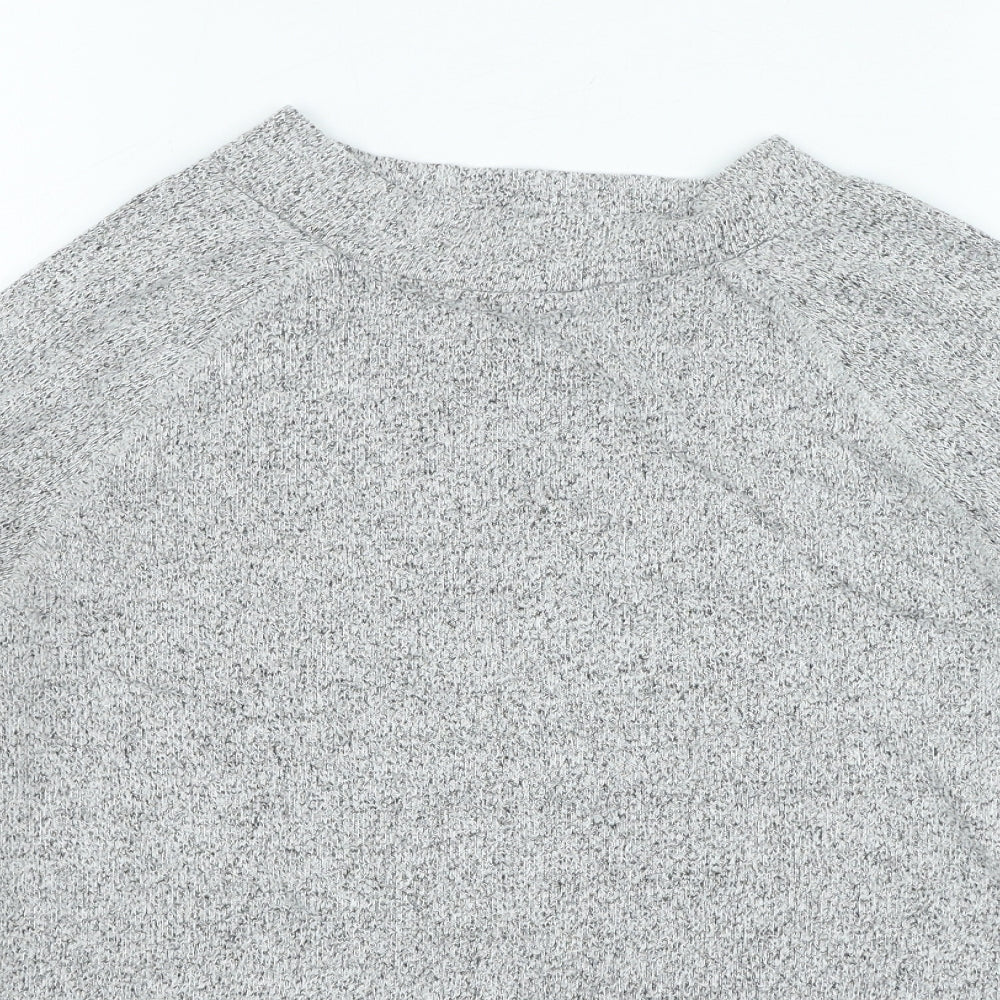 F&F Womens Grey Round Neck Viscose Pullover Jumper Size 12