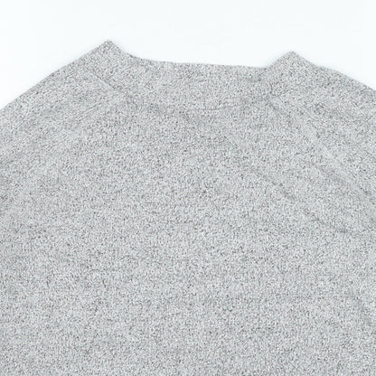 F&F Womens Grey Round Neck Viscose Pullover Jumper Size 12