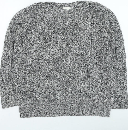 H&M Mens Grey Round Neck Acrylic Pullover Jumper Size L