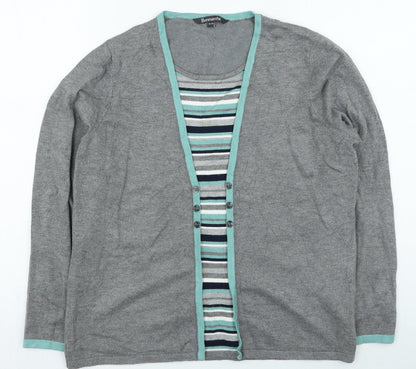 Womens UK Size 16 Bonmarche Grey Pullover Jumper