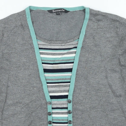 Womens UK Size 16 Bonmarche Grey Pullover Jumper