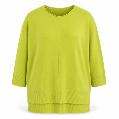 Bassini Womens Green Round Neck Acrylic Pullover Jumper Size L