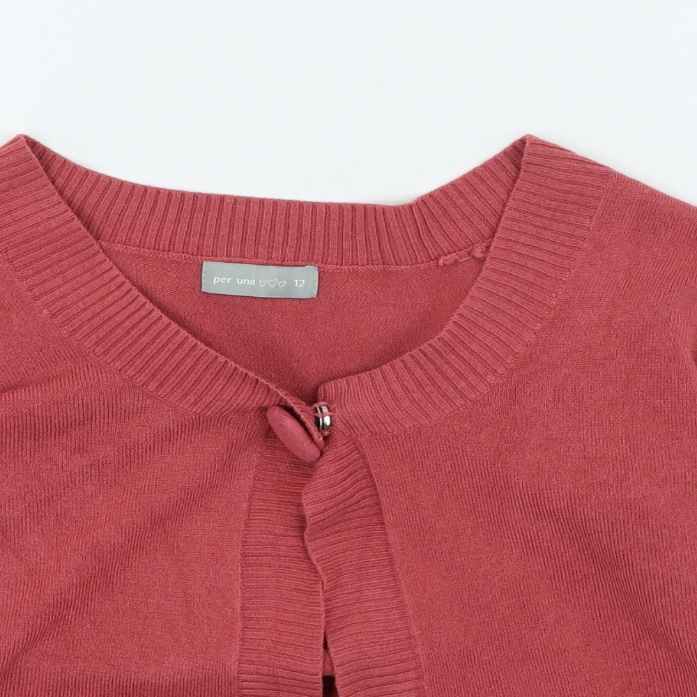 Womens UK Size 12 Marks and Spencer Pink Cardigan Jumper