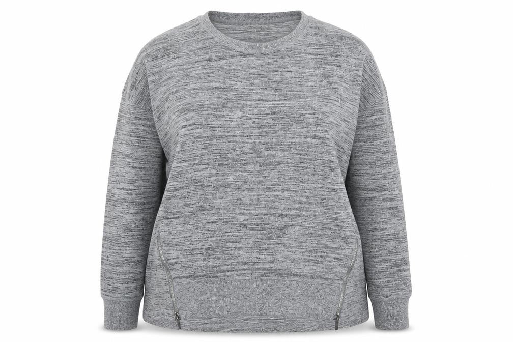 peacoks Womens Grey Round Neck Polyester Pullover Jumper Size 18