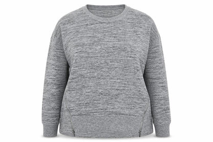 peacoks Womens Grey Round Neck Polyester Pullover Jumper Size 18