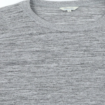 peacoks Womens Grey Round Neck Polyester Pullover Jumper Size 18