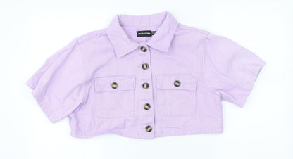 Womens UK Size 12 PRETTYLITTLETHING Purple Jacket