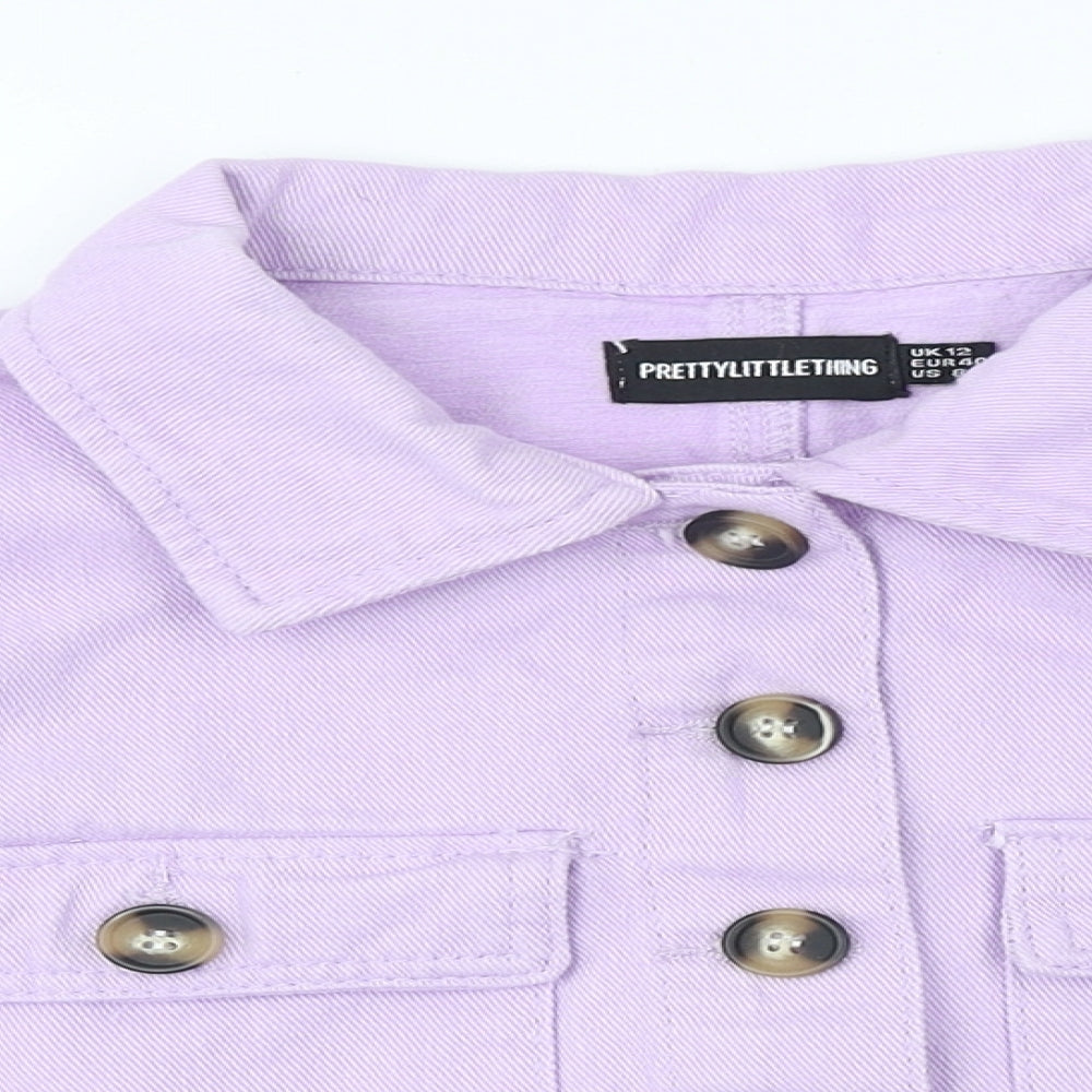 Womens UK Size 12 PRETTYLITTLETHING Purple Jacket