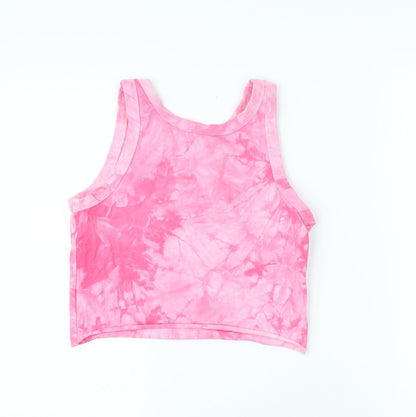 Womens UK Size M Preworn Pink Basic Tank