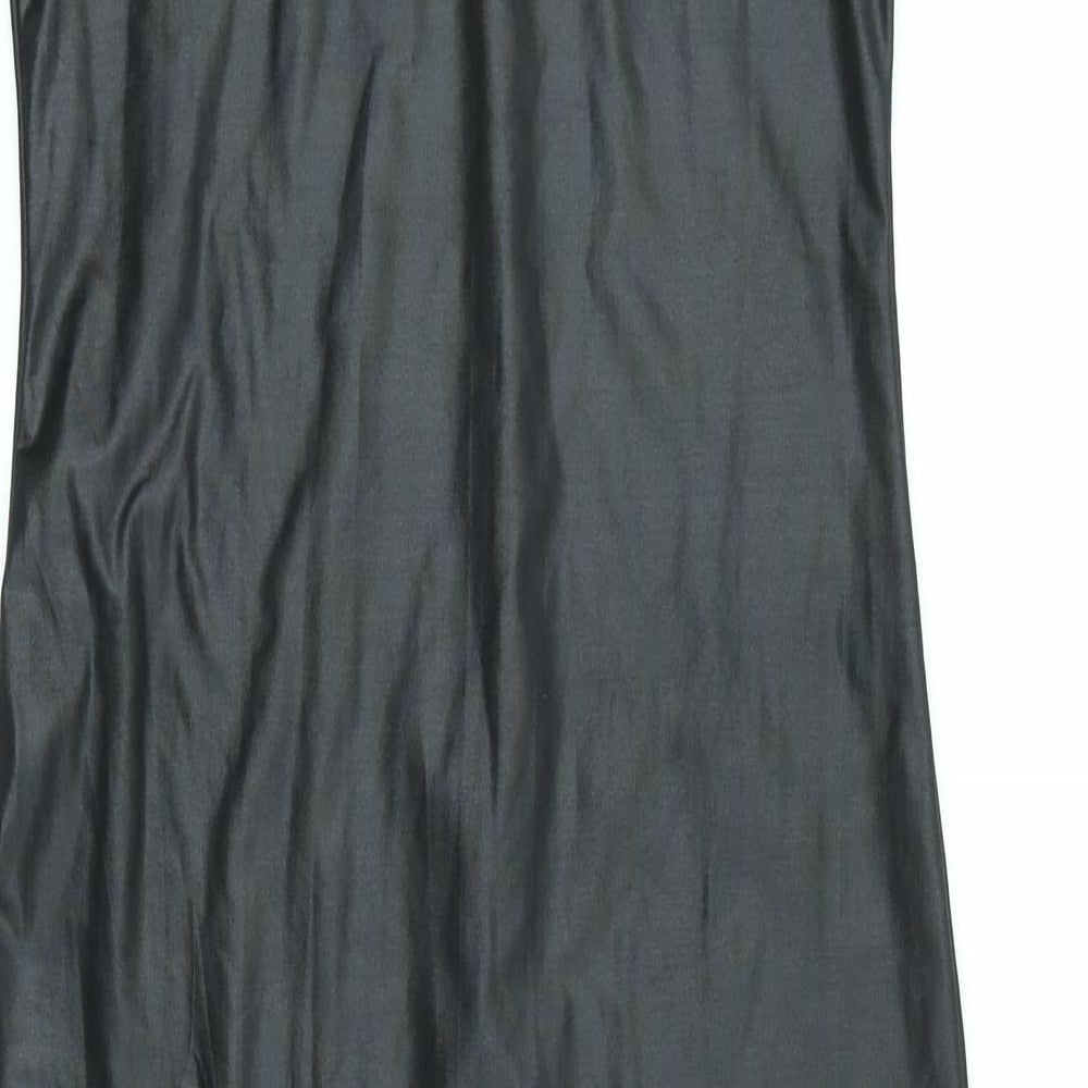 Just Glamour Womens Black Polyester Sheath Size S Scoop Neck