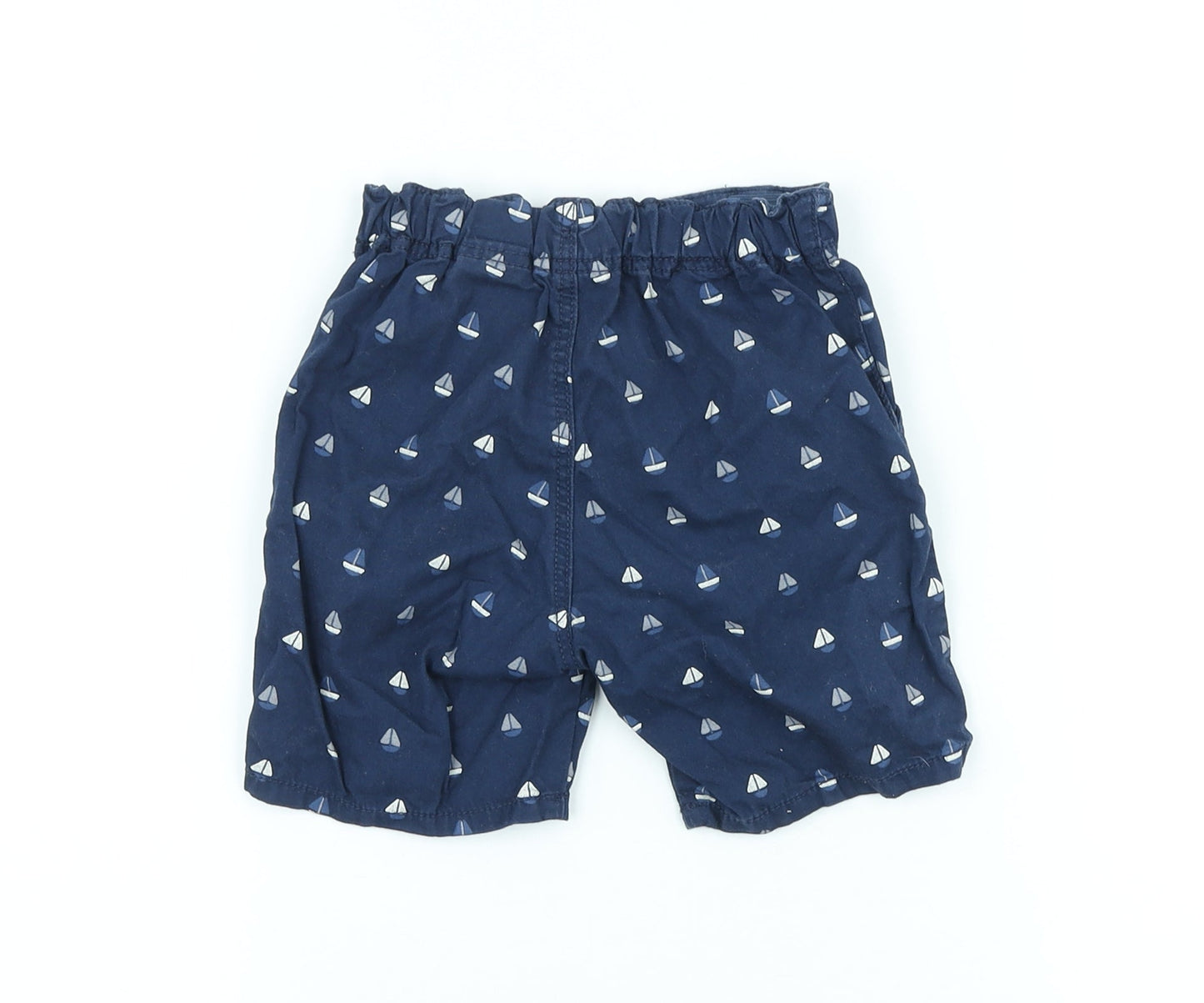 H&M Boys Blue 100% Cotton Cropped Trousers Size 12-18 Months