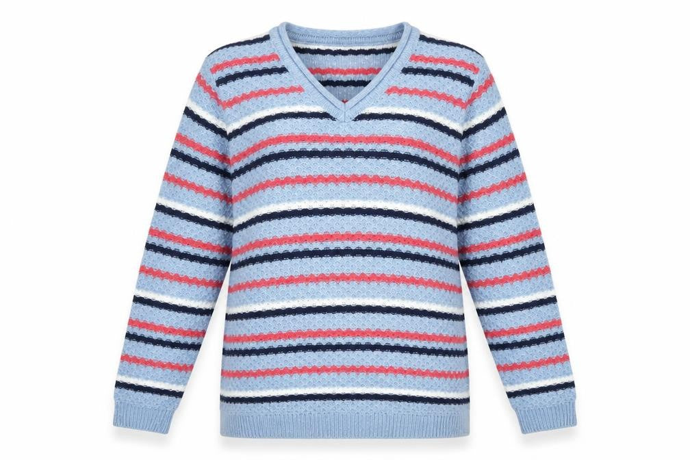 Womens UK Size M Isle Blue Pullover Jumper