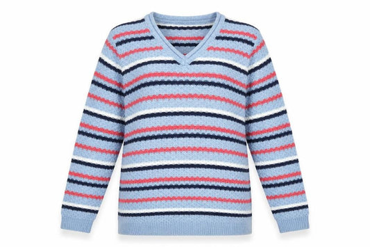 Womens UK Size M Isle Blue Pullover Jumper