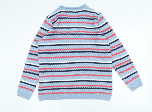 Womens UK Size M Isle Blue Pullover Jumper