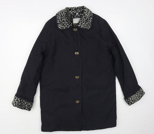 Womens UK Size 10 JFW Black Pea Coat