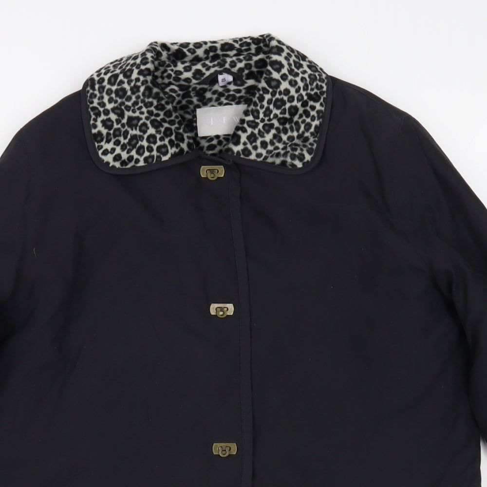 Womens UK Size 10 JFW Black Pea Coat