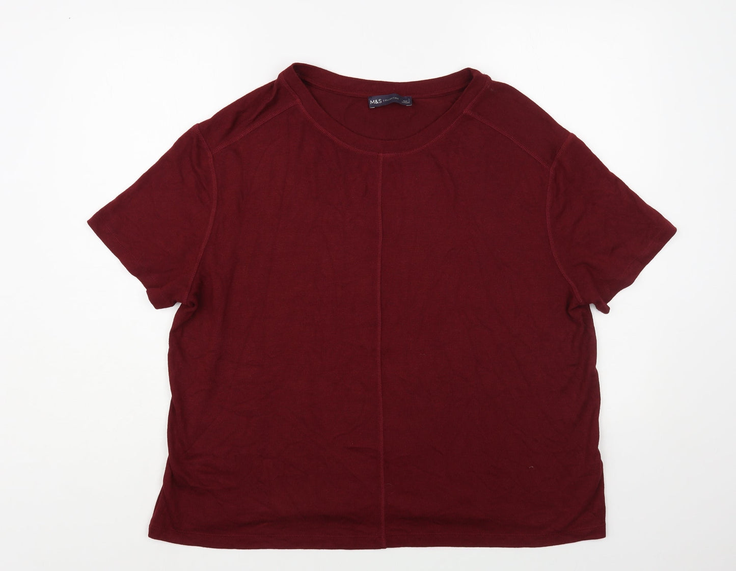 Womens UK Size L Marks and Spencer Red Pullover Jumper