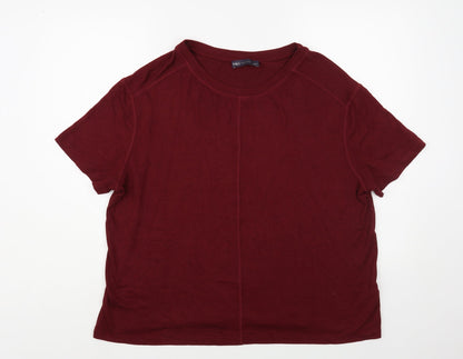 Womens UK Size L Marks and Spencer Red Pullover Jumper