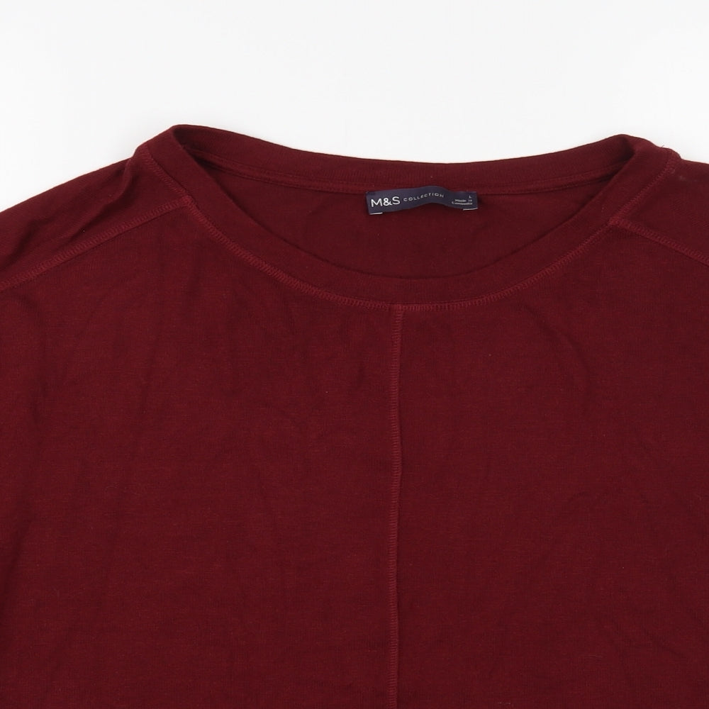 Womens UK Size L Marks and Spencer Red Pullover Jumper