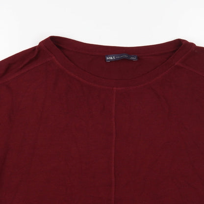 Womens UK Size L Marks and Spencer Red Pullover Jumper