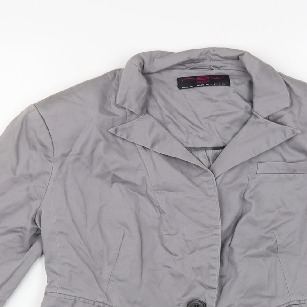 Womens UK Size 12 New Look Grey Jacket
