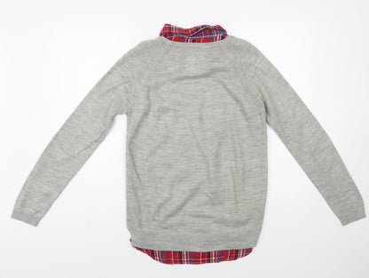 Womens UK Size 8 Matalan Grey Pullover Jumper
