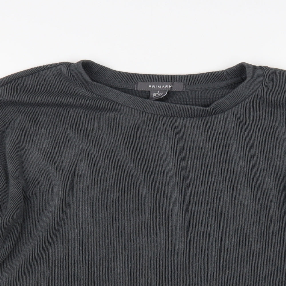 Primark Womens Grey Crew Neck Polyester Pullover Jumper Size S