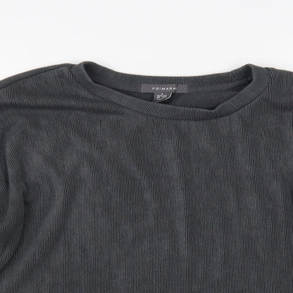 Primark Womens Grey Crew Neck Polyester Pullover Jumper Size S