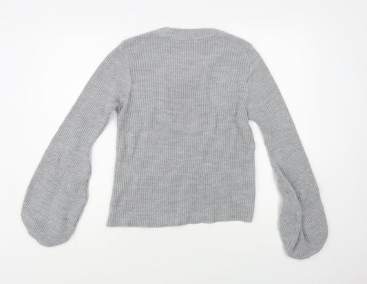 Womens UK Size 8 Miss Selfridge Grey Pullover Jumper