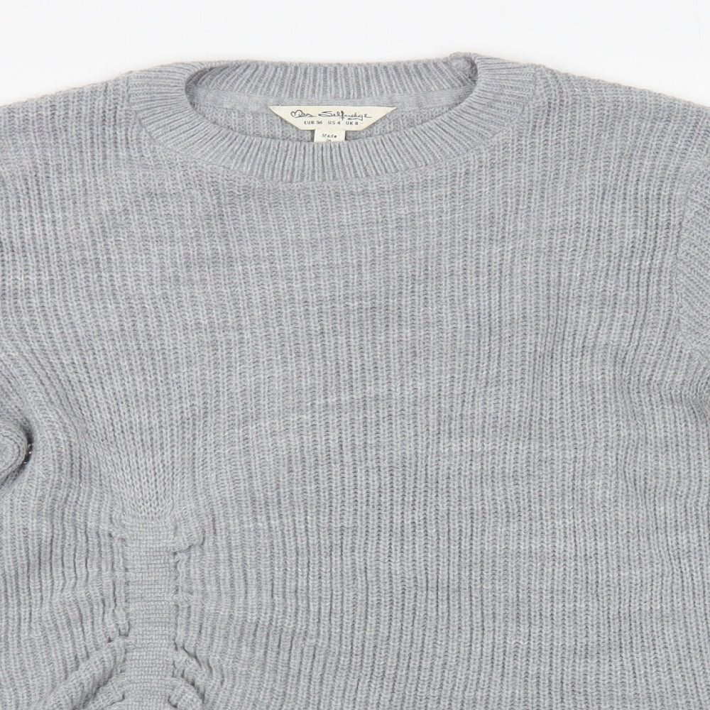 Womens UK Size 8 Miss Selfridge Grey Pullover Jumper